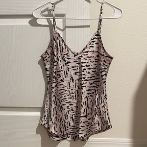 Calvin Klein Jeans Pink and Black Patterned Camisole